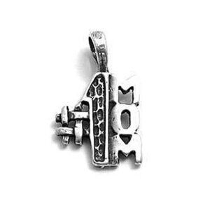 CLASSIC "#1 MOM" CHARM. STERLING SILVER